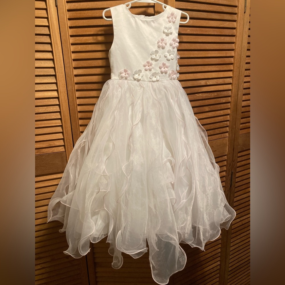 Kid’s World of USA Pink & White Formal Princess Dress